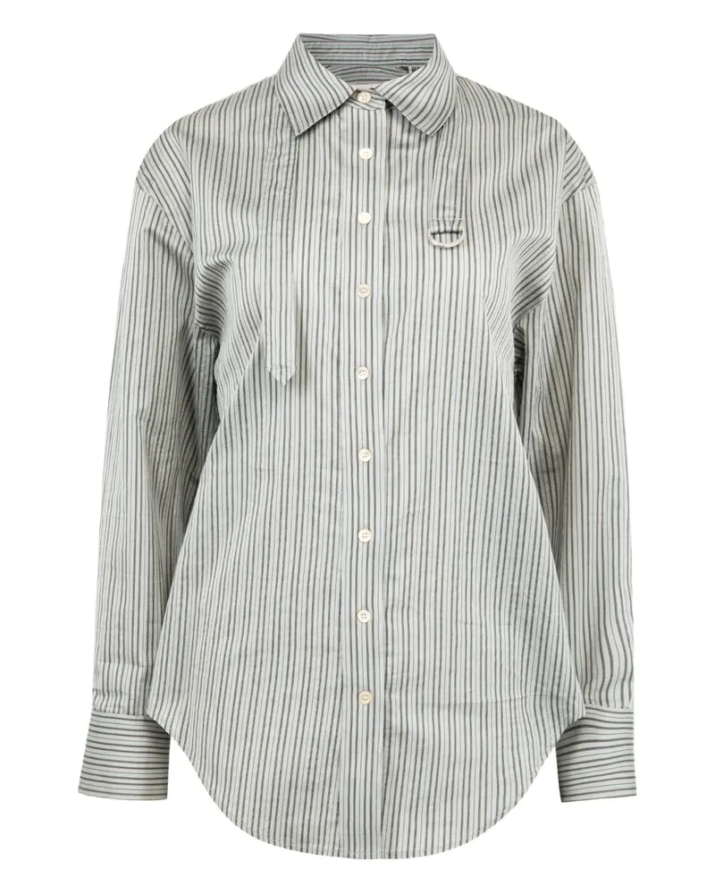 Isabel Marant Aurora striped belted shirt - Weiß Weiß
