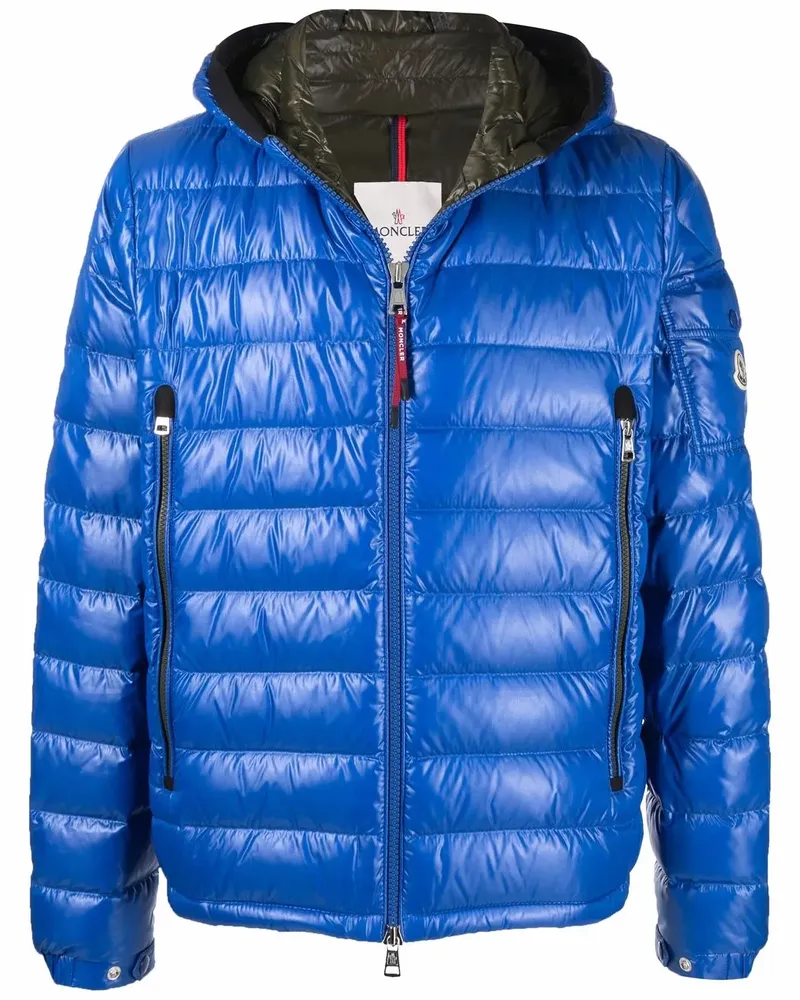 Moncler Gesteppte Kapuzenjacke - Blau Blau