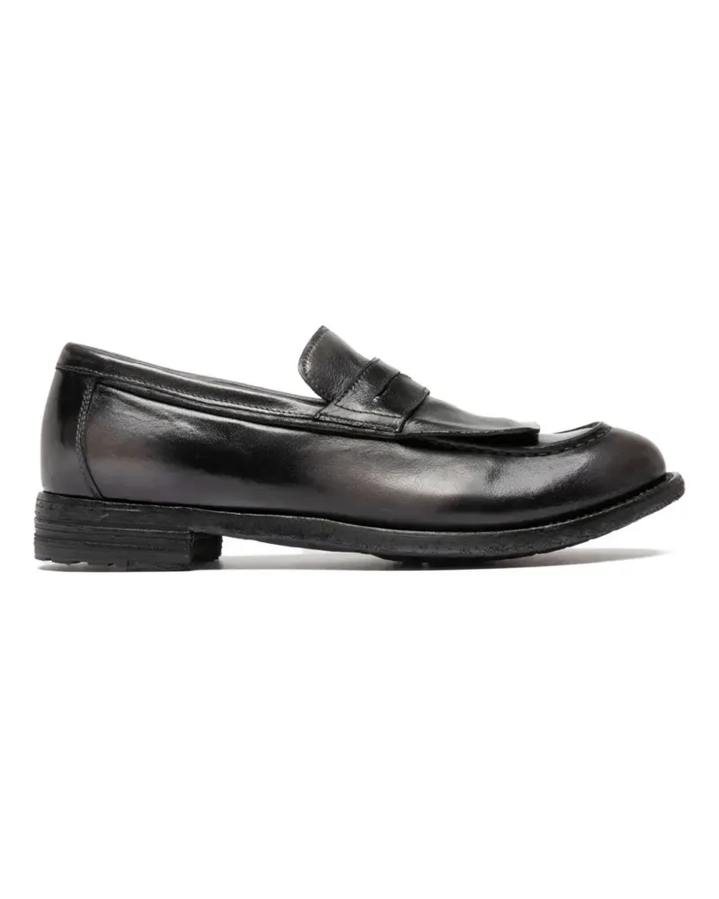 Officine Creative Italia ruboff leather loafers - Schwarz Schwarz