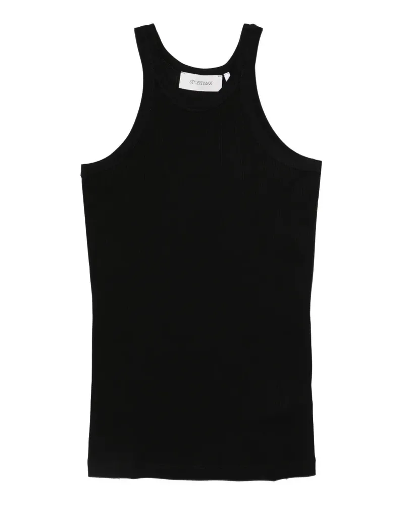 SPORTMAX Geripptes SPXFumato Tanktop - Schwarz Schwarz