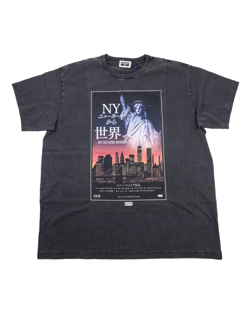 KITH graphic T-shirt - Grau Grau