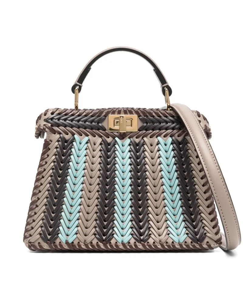 Fendi Peekaboo ISeeU Mini-Tasche - Grau Grau