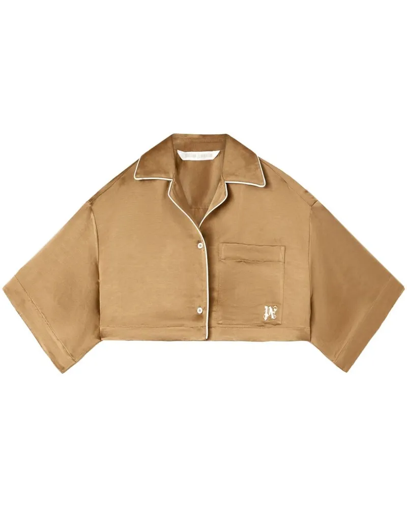 Palm Angels Hemd mit Monogramm-Stickerei - Nude Nude
