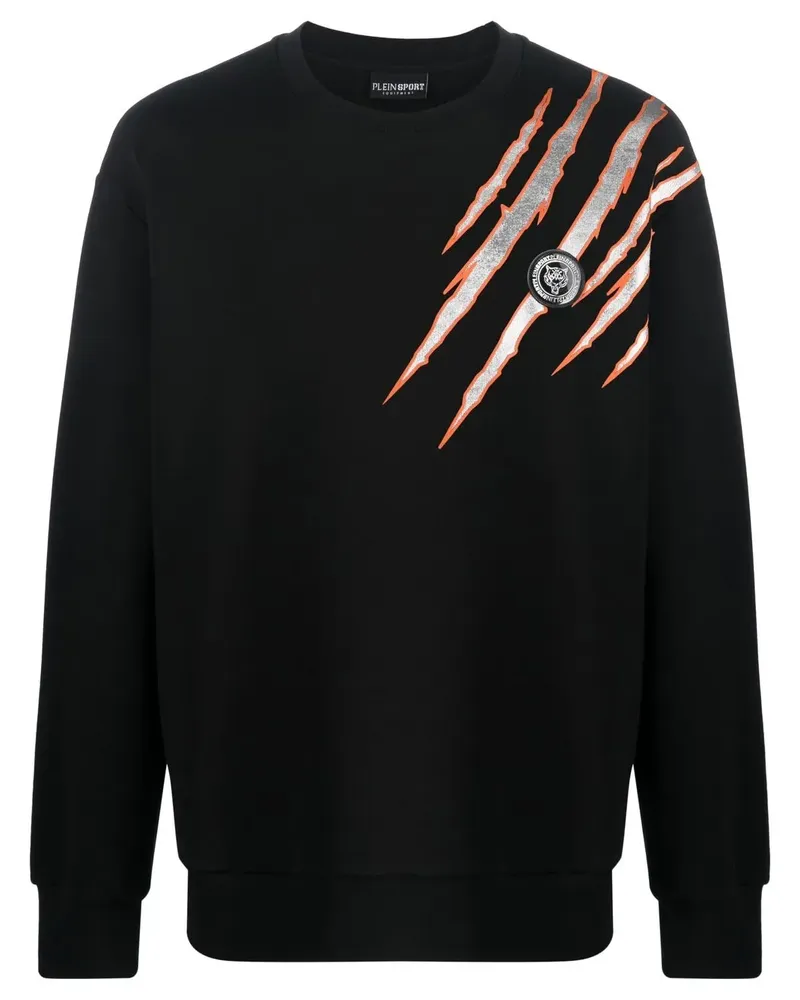 Philipp Plein Sweatshirt mit Kratzer-Print - Schwarz Schwarz