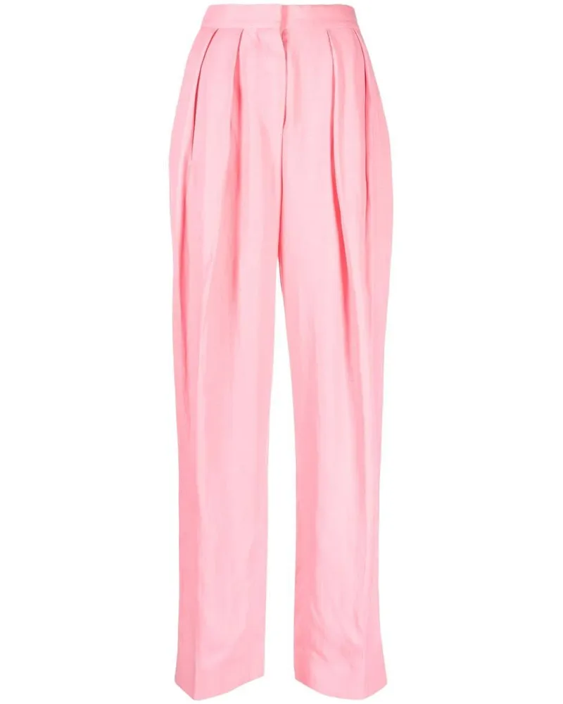 Stella McCartney Wide-Leg-Hose mit Bundfalten - Rosa Rosa