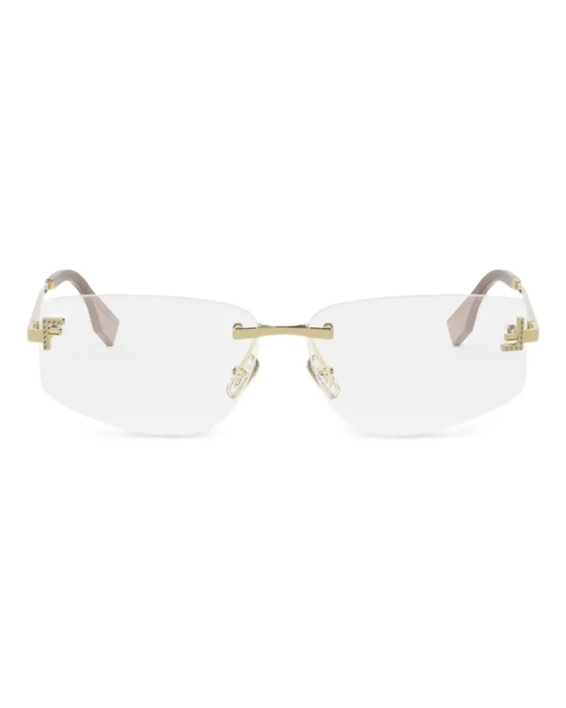 Fendi Rahmenlose Brille - Gelb Gelb