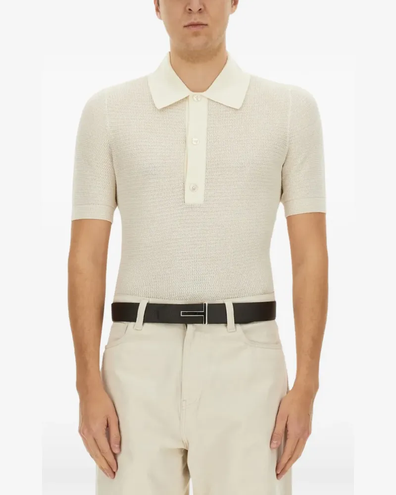 Tom Ford Kurzärmeliges Poloshirt - Nude Nude