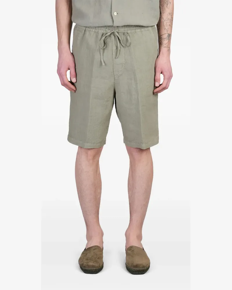 120% Lino Shorts aus Leinen - Grün Grün