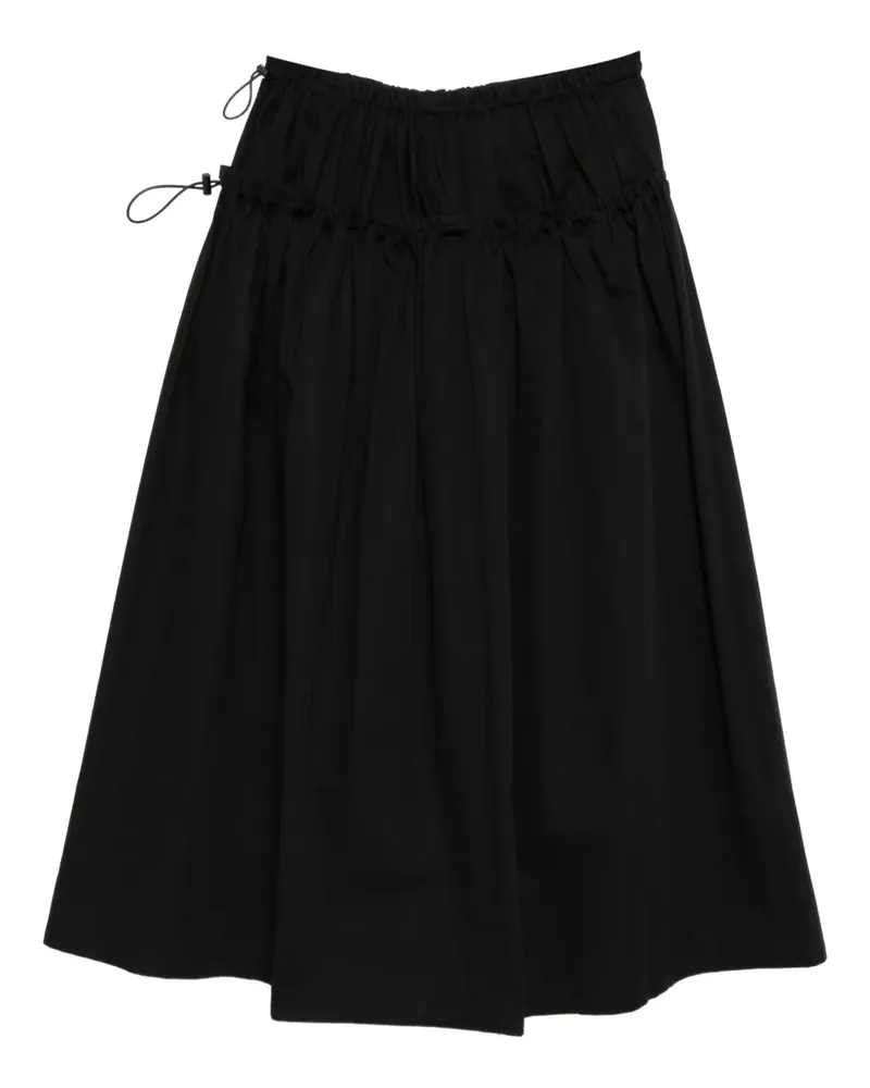 Yohji Yamamoto Rock mit Kordelzug - Schwarz Schwarz