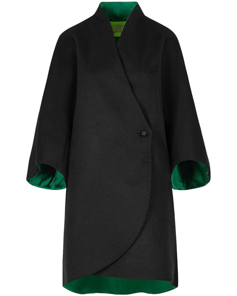 Shanghai Tang x Chen Man Mantel aus Kaschmir - Schwarz Schwarz
