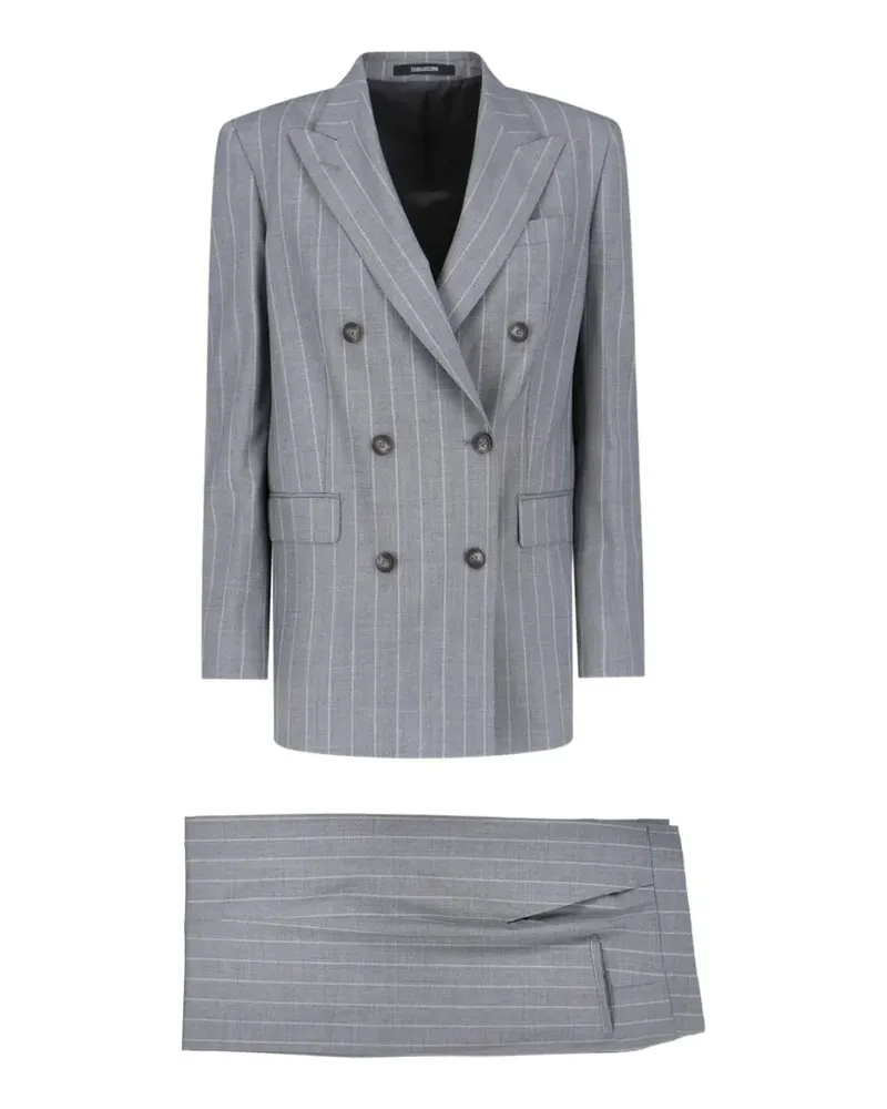 Tagliatore Gestreifter Jasmine Anzug - Grau Grau
