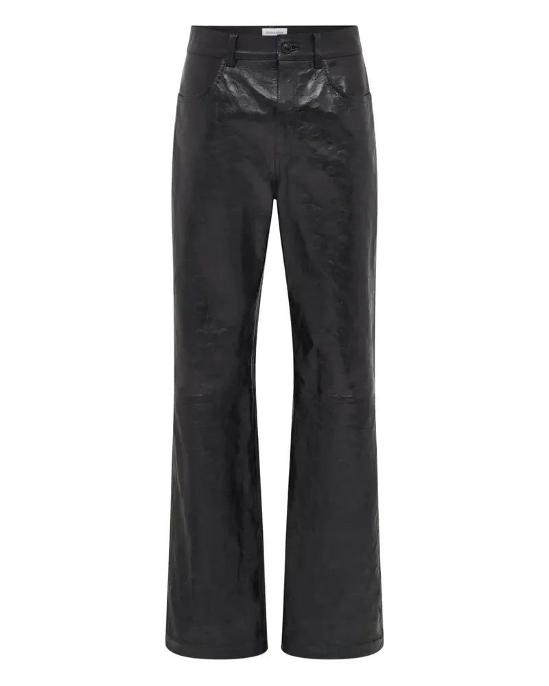 Marine Serre Glossy Moon Hose - Schwarz Schwarz