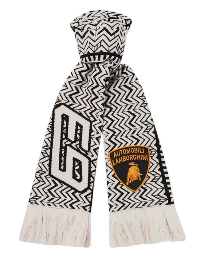 RHUDE Lamborghini 63 Schal mit Zickzackmuster - Schwarz Schwarz