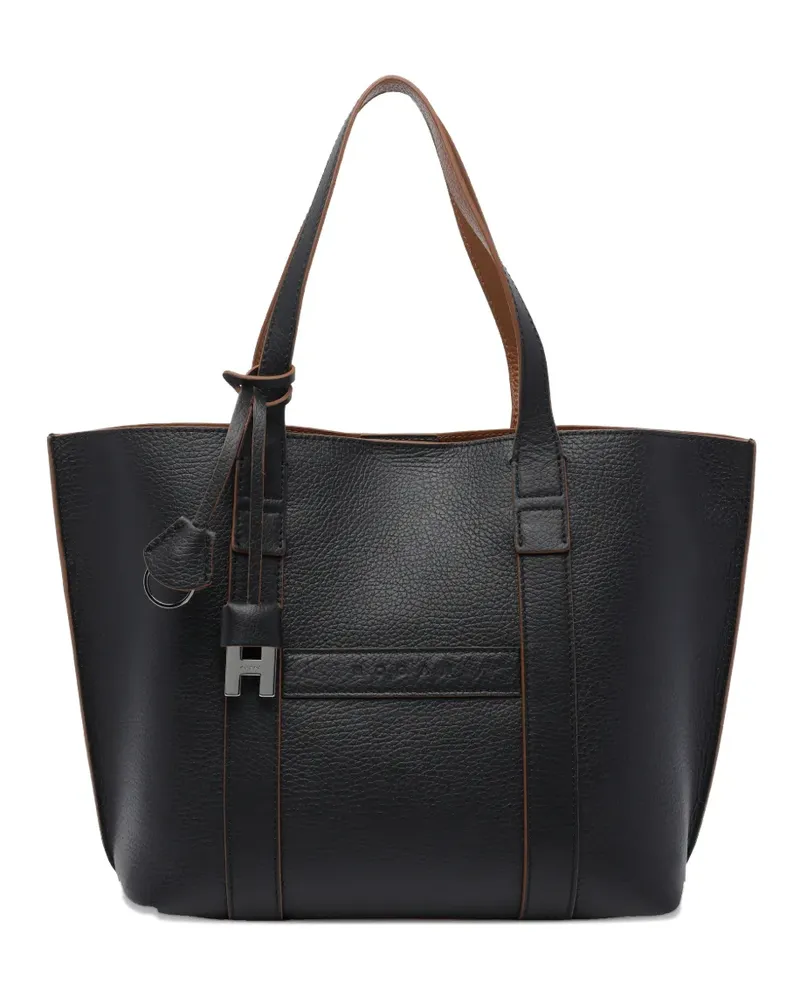Hogan small Address leather tote bag - Schwarz Schwarz
