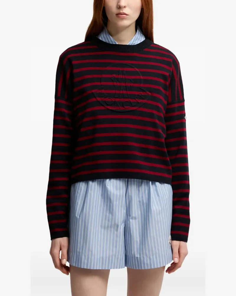 Moncler Gestreifter Pullover - Rot Rot