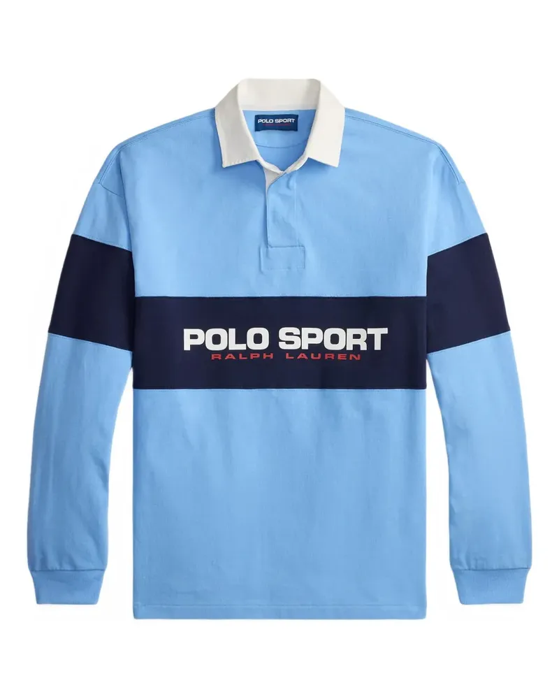 Ralph Lauren Rugby-Pullover in Colour-Block-Optik - Blau Blau
