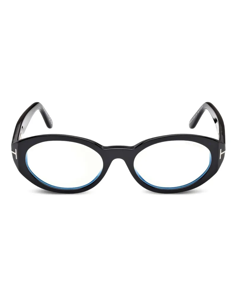 Tom Ford Brille mit ovalem Gestell - Schwarz Schwarz