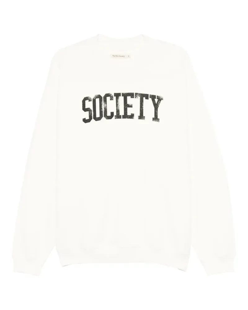 The New Society logo-print sweatshirt - Weiß Weiß