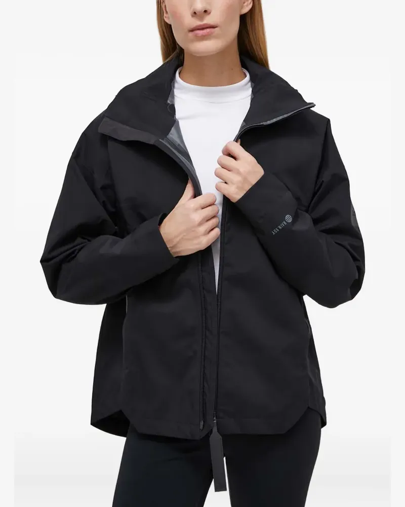 adidas three-stripe hooded jacket - BLACK Black