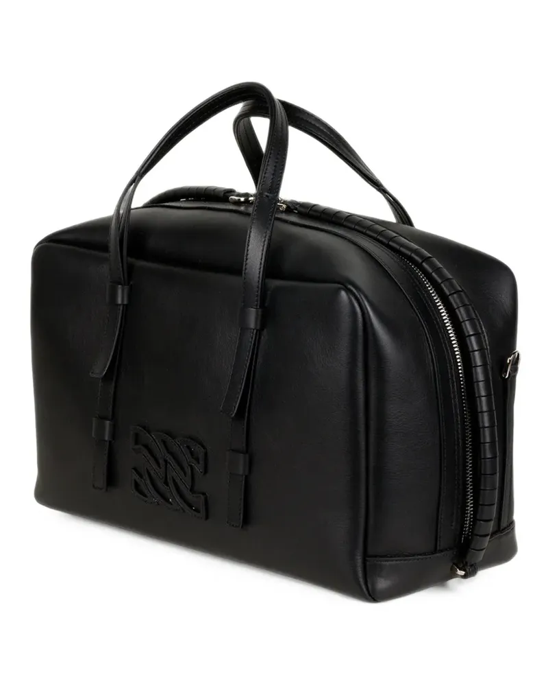 Casadei C-Chain logo-patch tote bag - Schwarz Schwarz