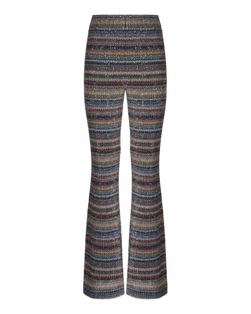 Missoni Zickzackstrick-Hose mit Pailletten - Blau Blau