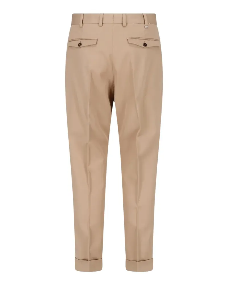 PT TORINO Plissierte Hose mit Umschlag - Nude Nude