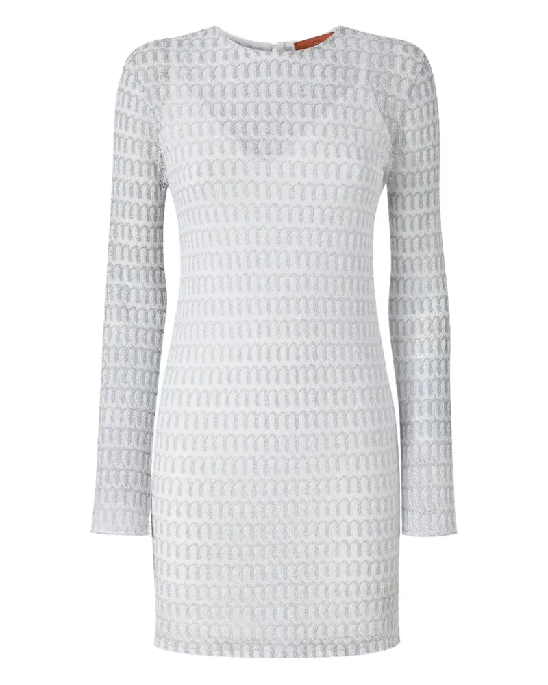 Missoni Gestricktes Minikleid - Silber Silber