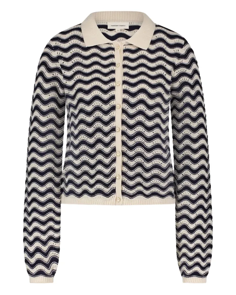 Fabienne Chapot Caro Cardigan mit Zickzackmuster - Blau Blau