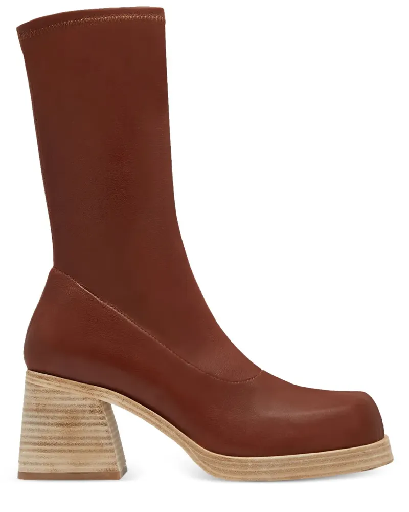 Miista Elke Stiefel mit Blockabsatz 70mm - Braun Braun