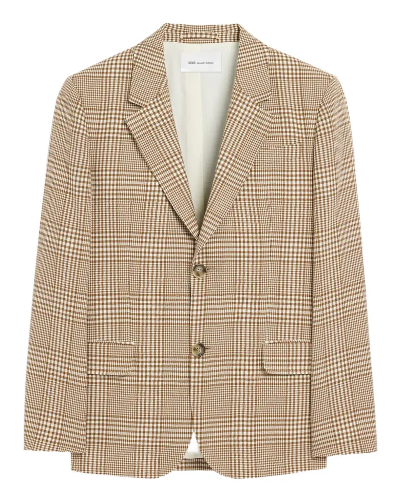 AMI Paris Prince of Wales Wolljacke - Nude Nude