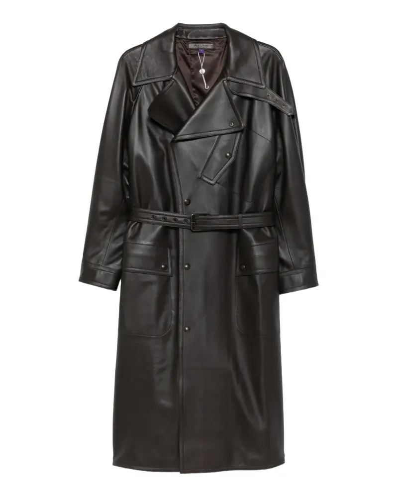 Ralph Lauren belted leather coat - Braun Braun