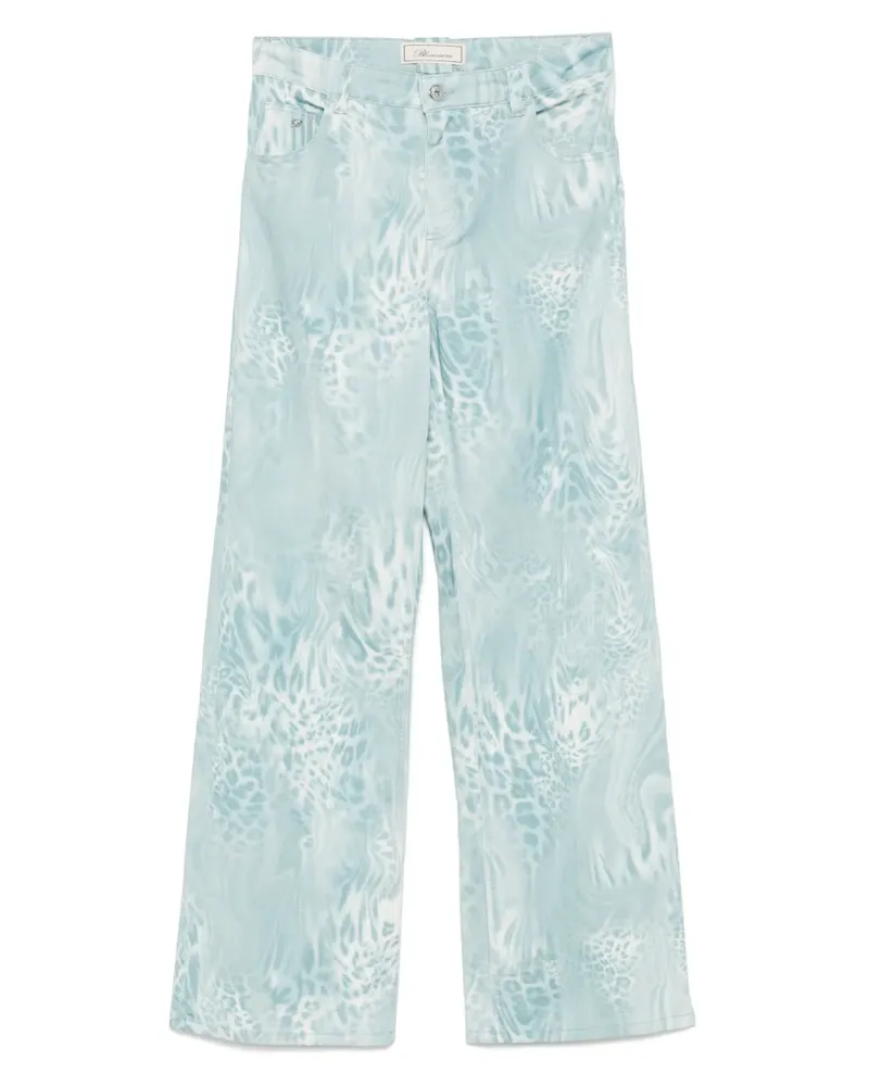 Blumarine Jeans mit Leoparden-Print - Blau Blau