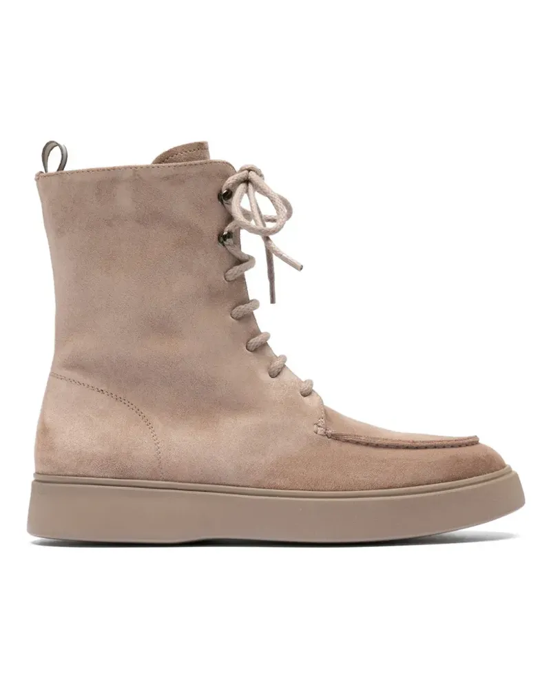 Officine Creative Italia Frame 108 lace-up zip boots - Nude Nude