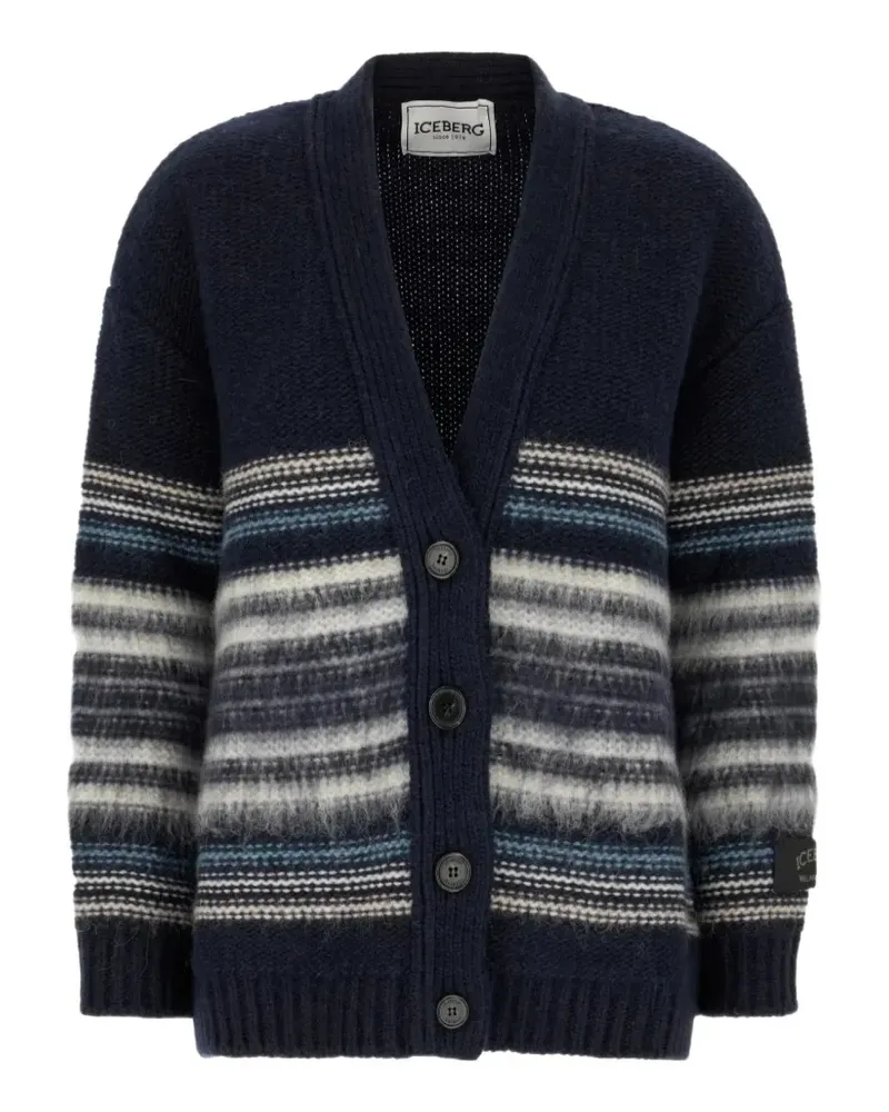Iceberg striped cardigan - Blau Blau