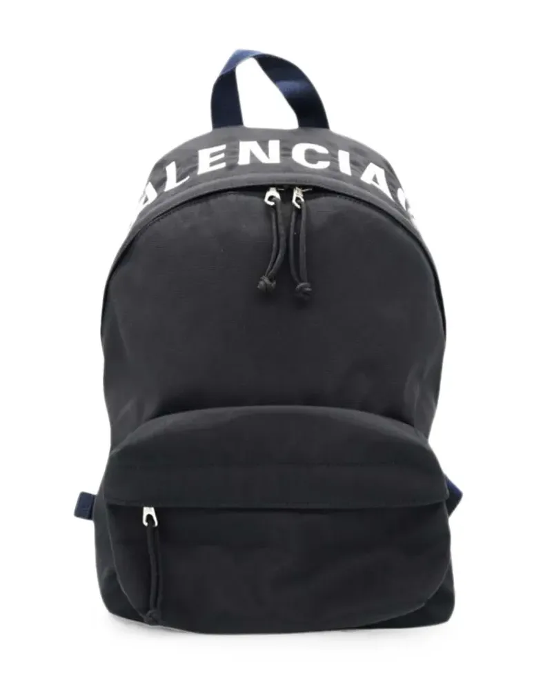 Balenciaga Rucksack mit Logo-Stickerei - Schwarz Schwarz