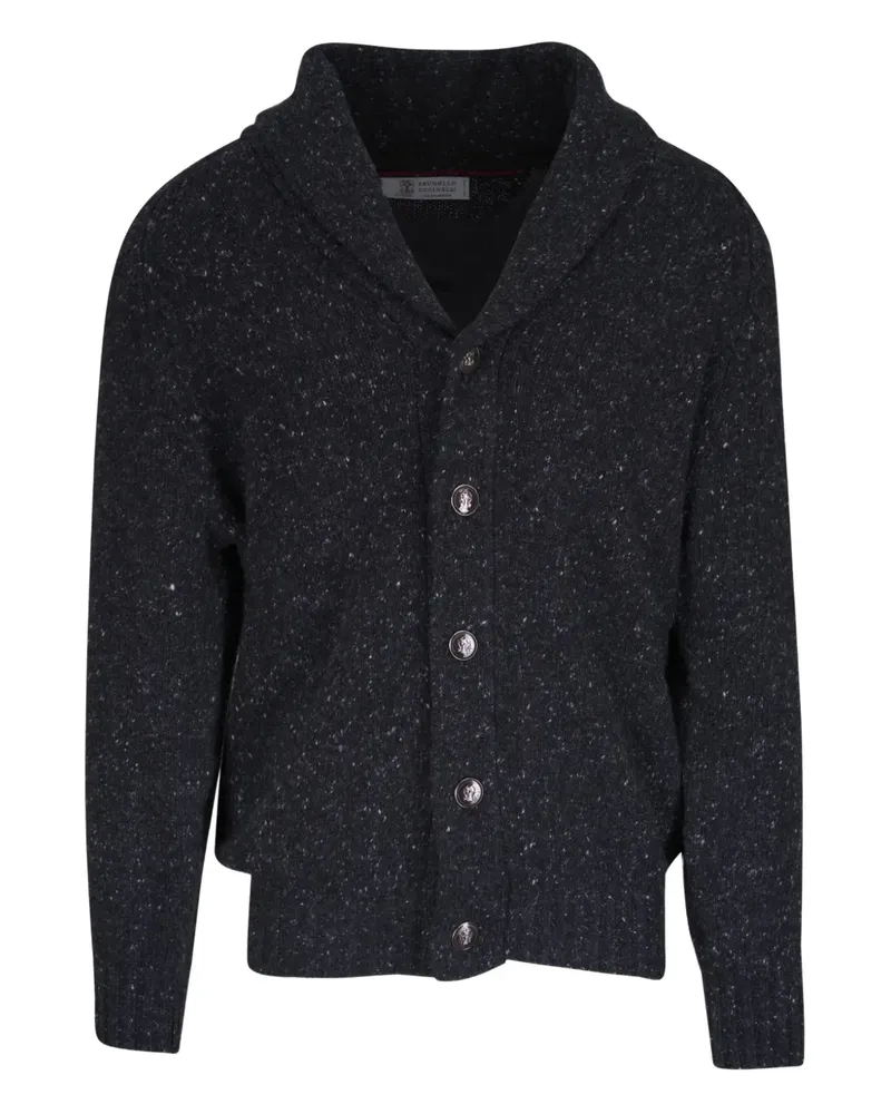 Brunello Cucinelli Melierter Cardigan mit Schalkragen - Grau Grau