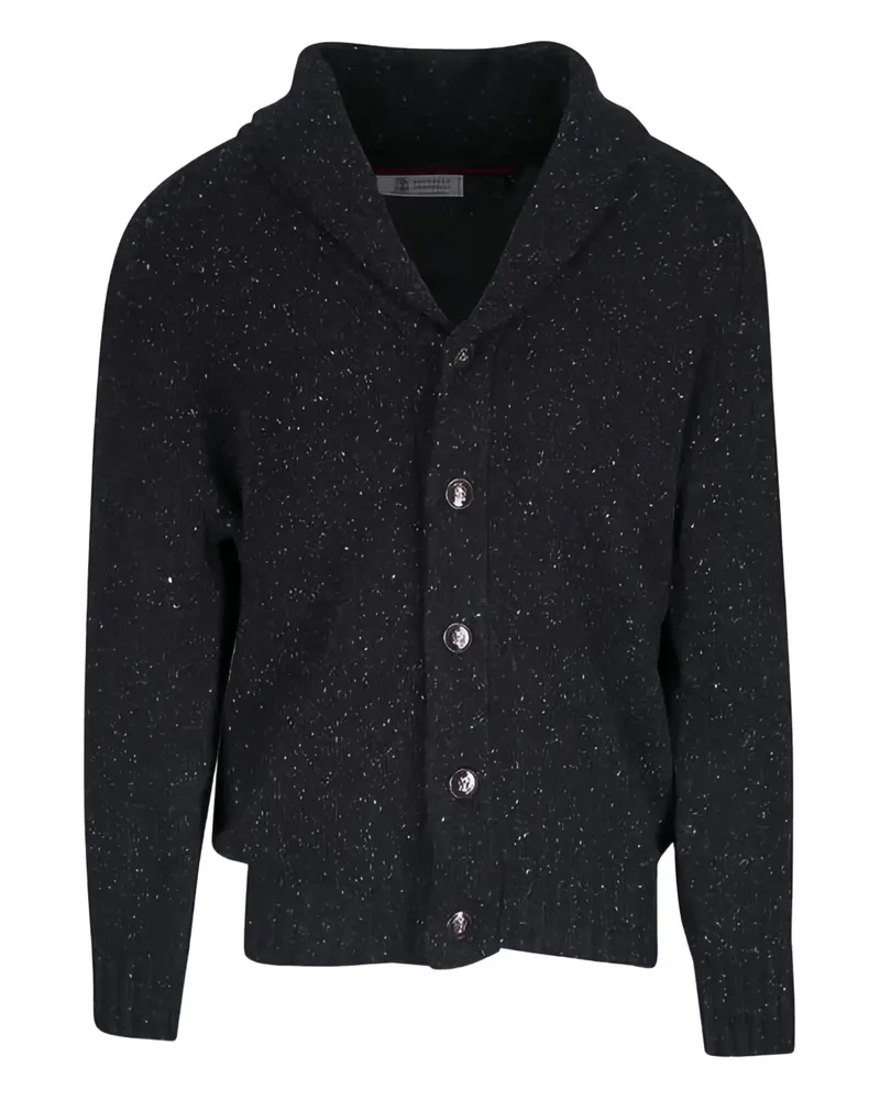 Brunello Cucinelli Melierter Cardigan mit Schalkragen - Grau Grau