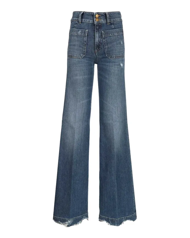 Seafarer Jane frayed wide-leg jeans - Blau Blau