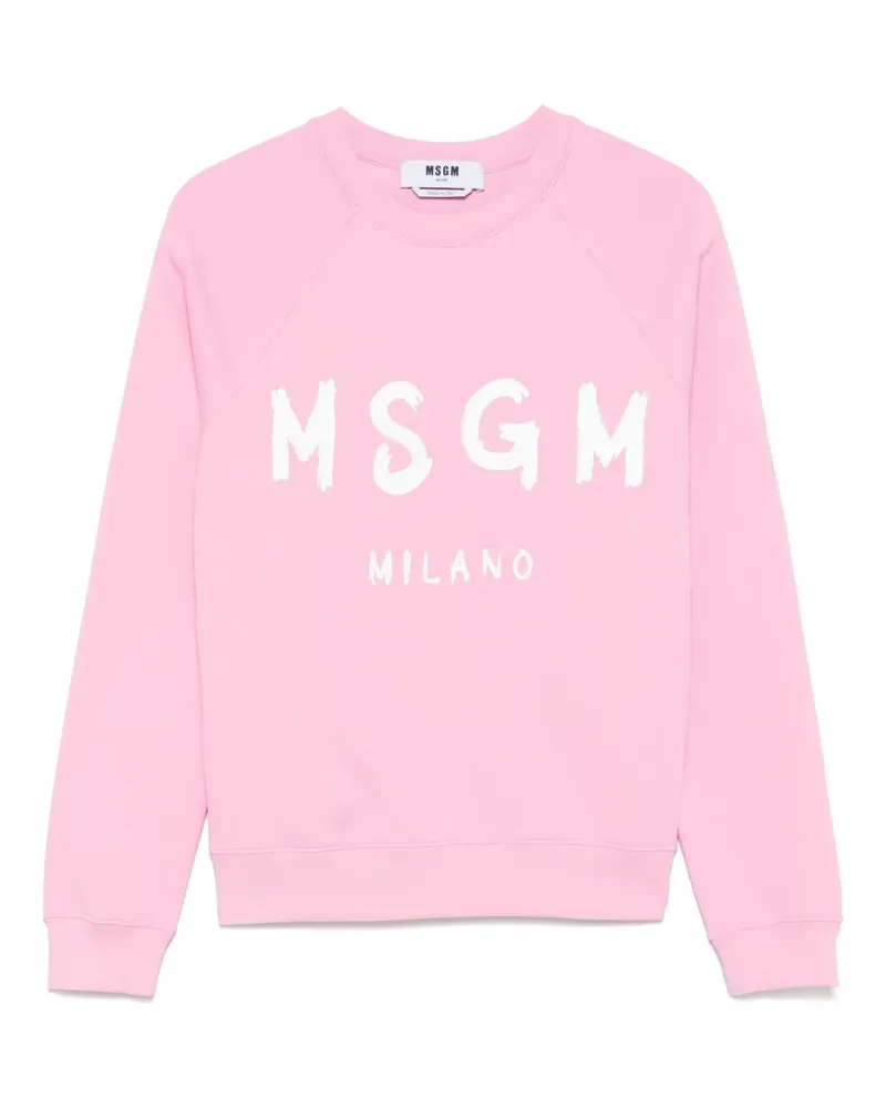MSGM Sweatshirt mit Logo-Print - Rosa Rosa