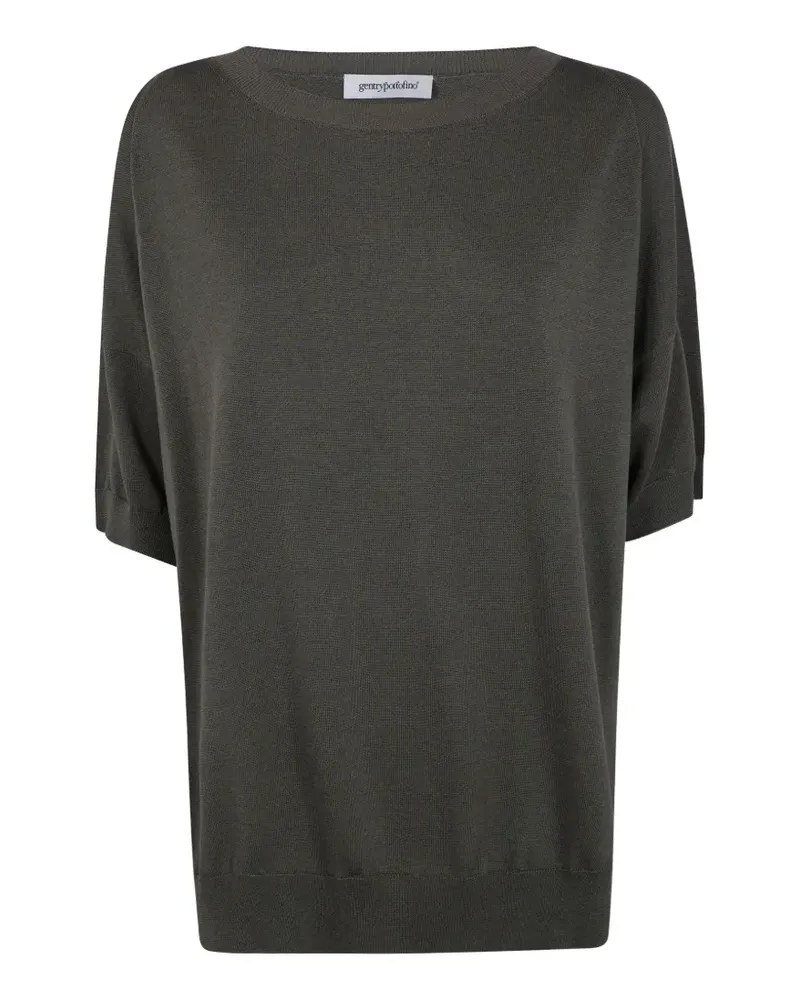 Gentry Portofino crew-neck knitted top - Grün Grün