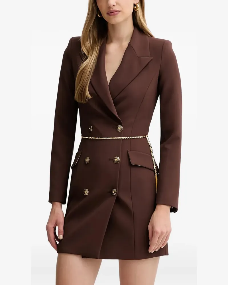 Elisabetta Franchi Doppelreihiges Kleid - Braun Braun