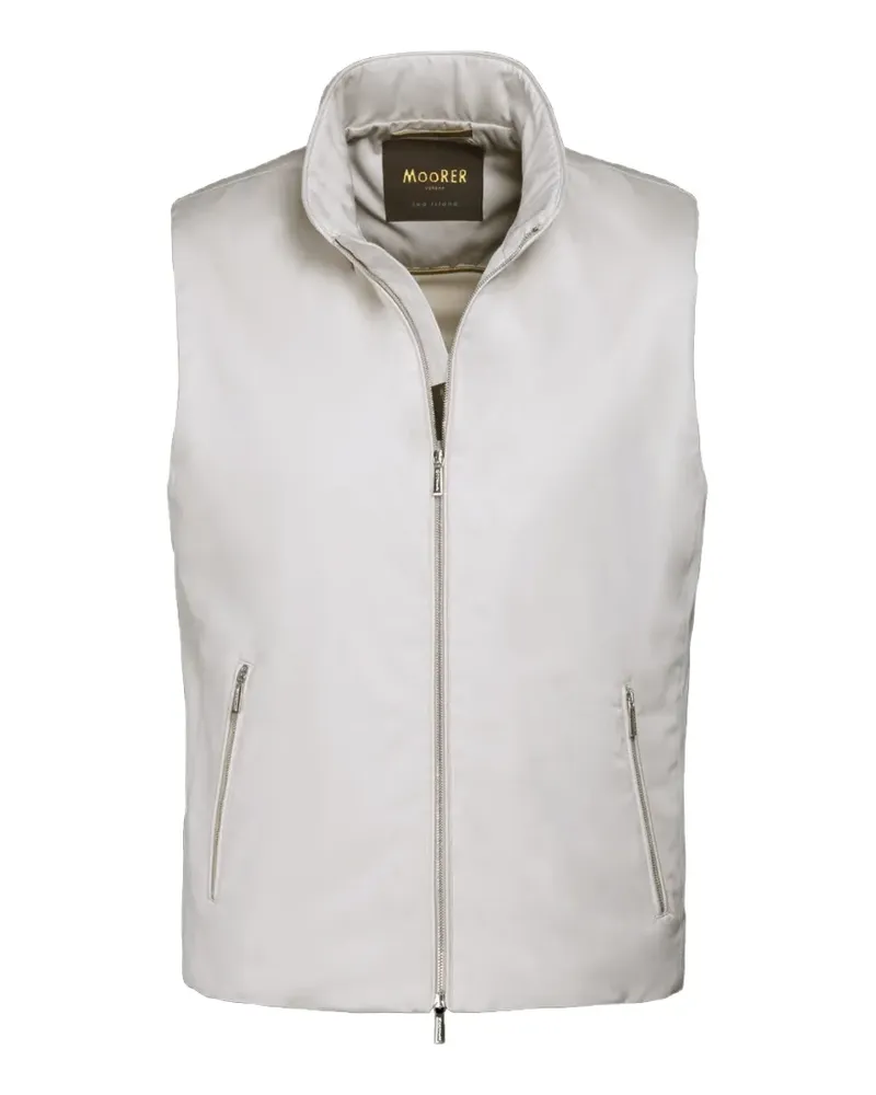 MOORER Senio-Si zip-fastening zip-pocket gilet - Nude Nude