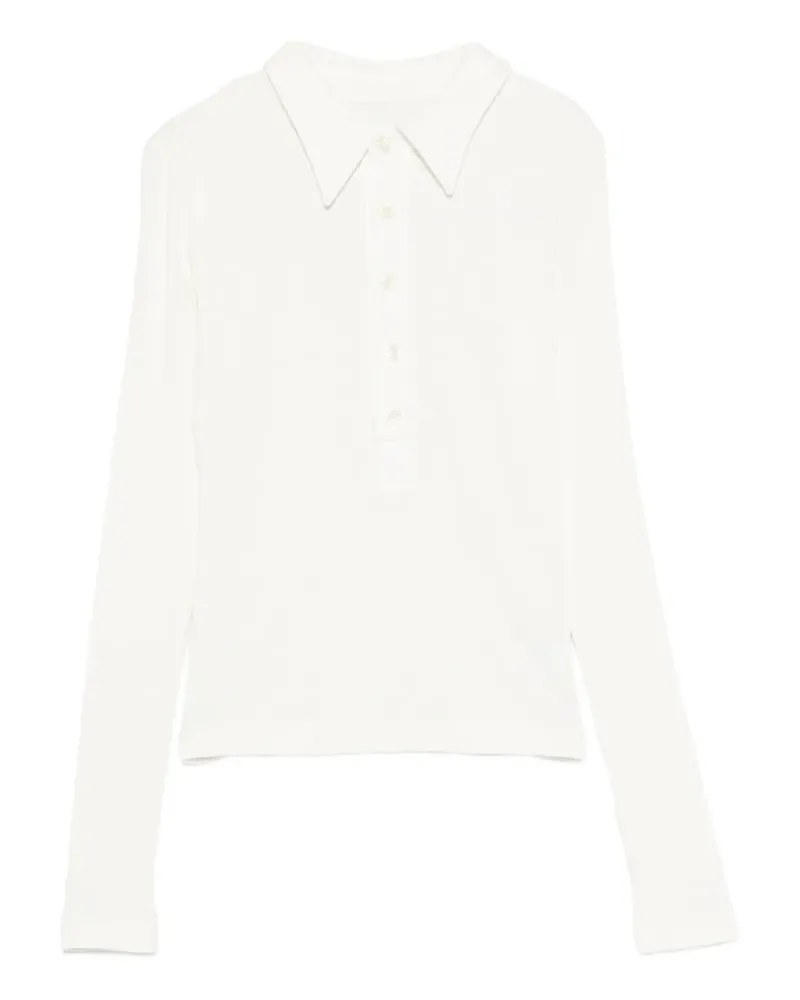 Citizens of humanity Langärmeliges Poloshirt - Weiß Weiß