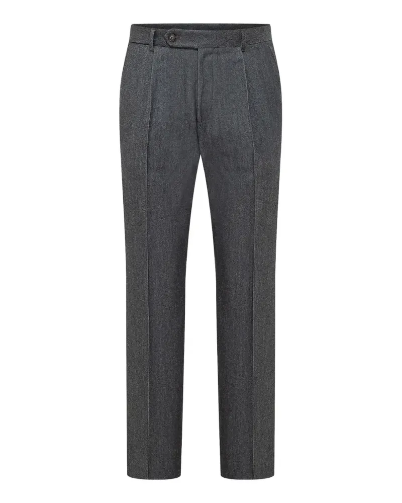 HUGO BOSS pleated virgin-wool trousers - Grau Grau