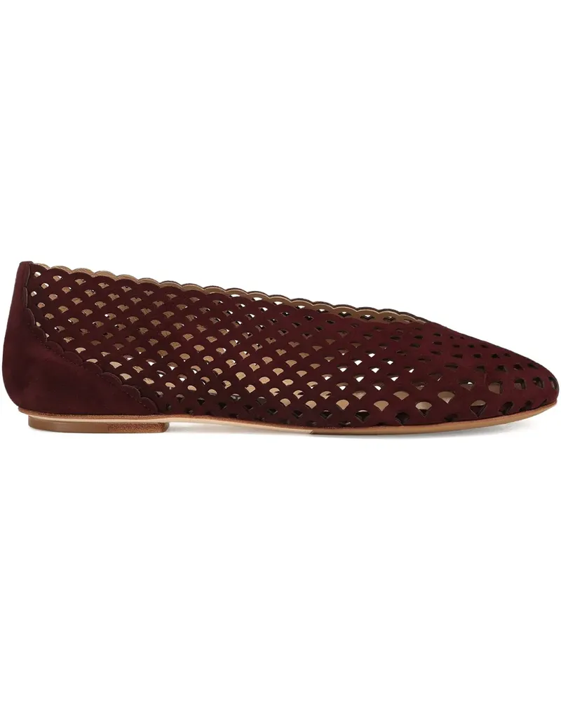 Sergio Rossi Ballerinas aus Leder - Rot Rot