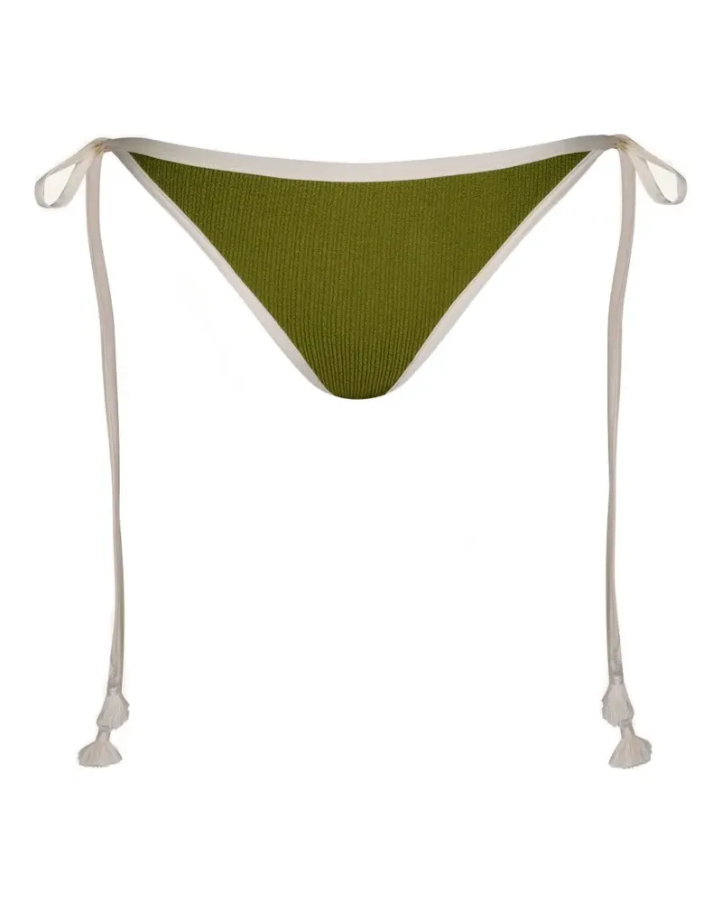 Johanna Ortiz Spiritual Retreat Bikinihöschen in Knitteroptik - Grün Grün