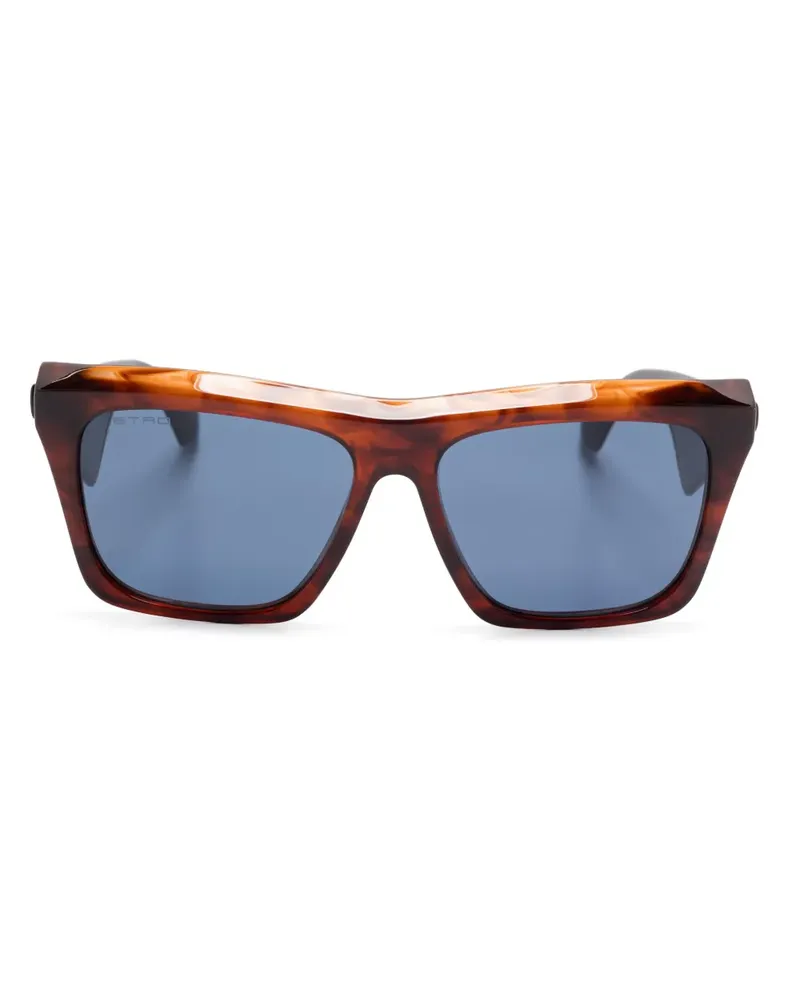 Etro Sonnenbrille mit eckigem Gestell - Braun Braun