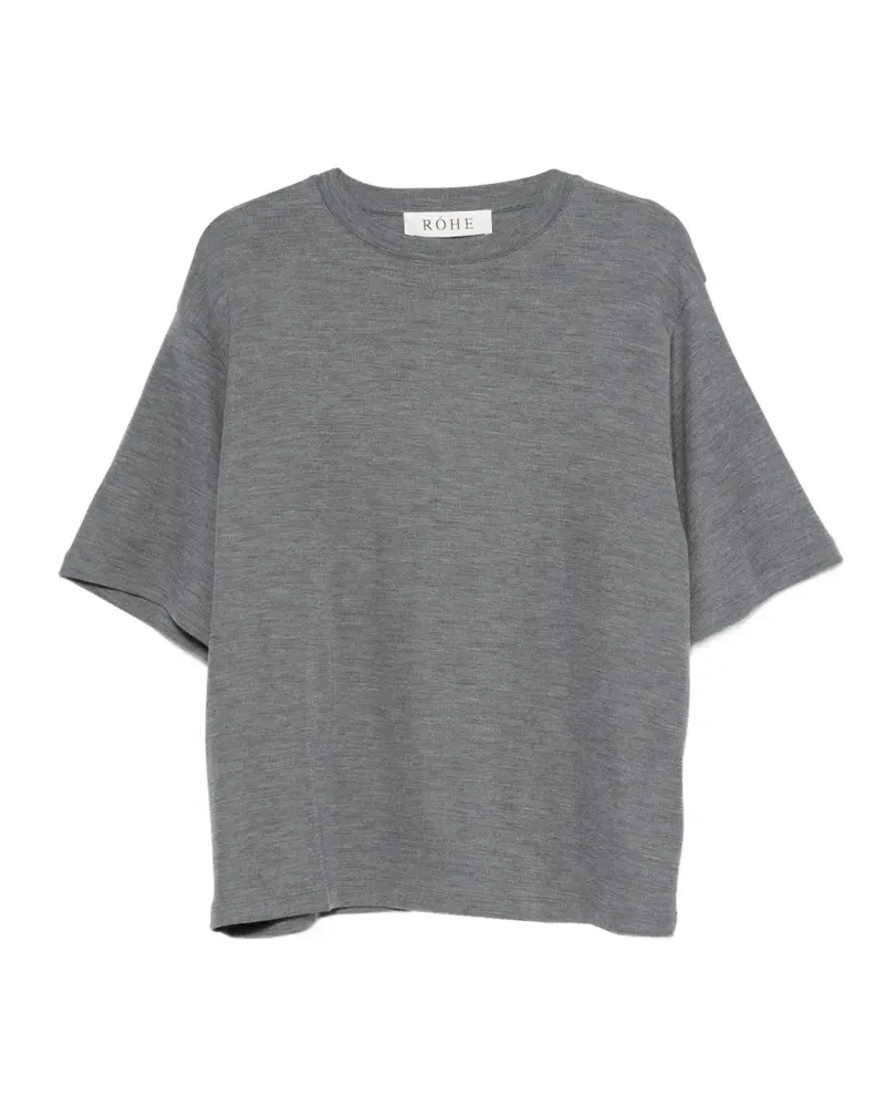 Róhe T-Shirt mit rundem Ausschnitt - Grau Grau