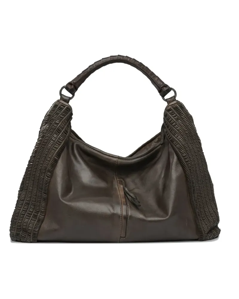Reptile's House Geflochtene Schultertasche - Braun Braun