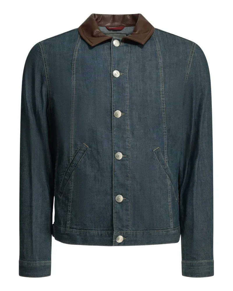 Brunello Cucinelli button-up denim jacket - Blau Blau